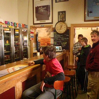 The bar at the Family Hotel
