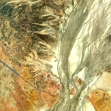 GE image showing the Diamantina channels at Monkira Station