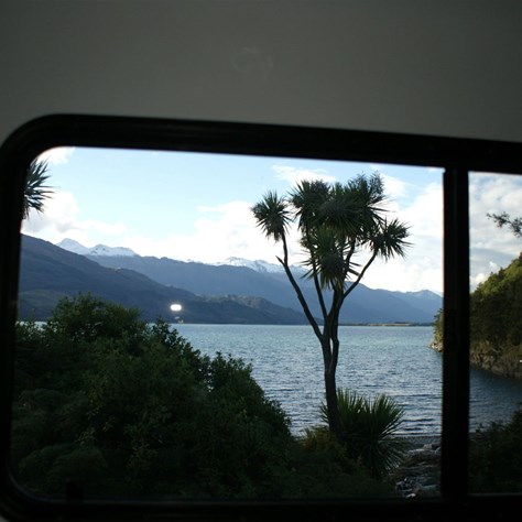 A million dollar view for 6 bucks!  Boundary Creek Campsite, Lake Wanaka