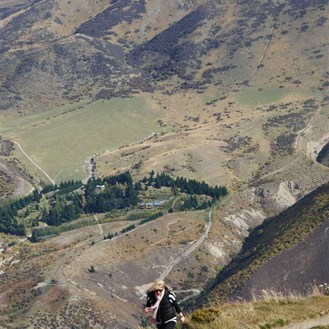 Vik on the goat trail - Crown Range Road