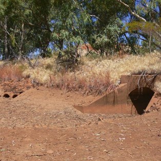 Culverts under railway embankment