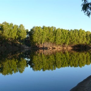 Flinders River lined with paperbarks