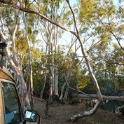 Camped near the hair-raising causeway