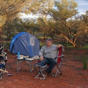 Outback Al enjoying the ambience