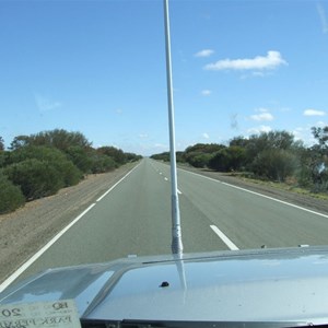 Thundering up the Highway.  The ever familiar Stuart Highway.