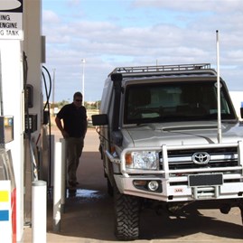 Oops, bloody uneven tarmac!  Wasted diesel!