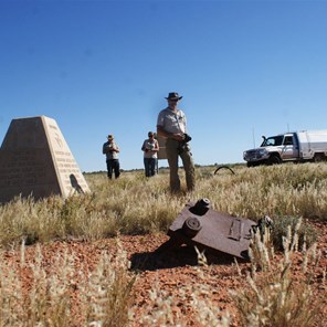 Totem 1 and the remaining tower foundations