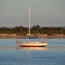 Changing colours as the sun sets on American River 