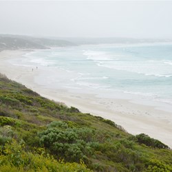 A mist covered Vivonne Bay 