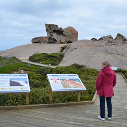 Interpretive signs near Remarkable Rocks 
