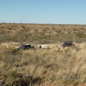 Slogging eastward through the scrub