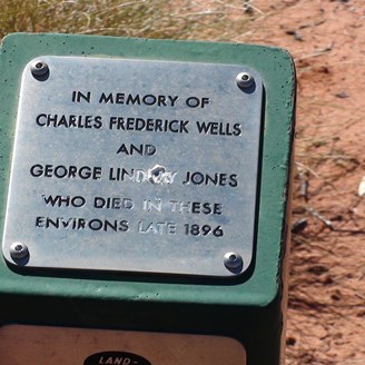 Wells and Jones memorial, eastern end of the pegasus air strip