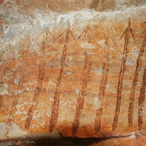 Clothes peg figures in the lunch cavern