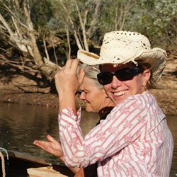 Vik and Gaby aboard the SS Chick.