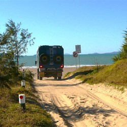 Out onto the beach at Yeppoon