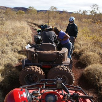 Resting after reaching the tablelands - on top of the Western Catwalk