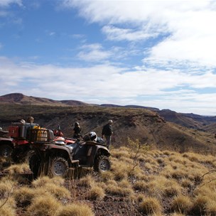 The quads and crew atop the gorge