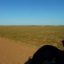 Imagine this flat land covered with water in the wet
