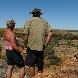 Looking down onto the campsite
