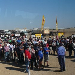 All day the buses ferried people to and from the track