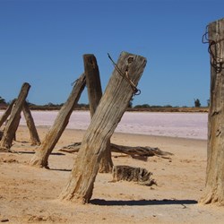 Remains of an old Water Trough - Pink Lakes in the Mallee Sunset - Victoria