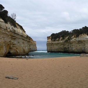 The beach where the survivors came ashore