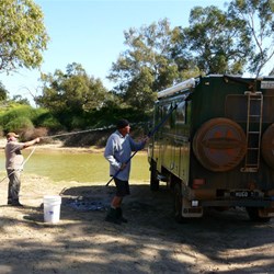 Ken came to the rescue with his pump and hose