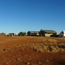 Camped by the shearers' quarters at Theldarpa Station
