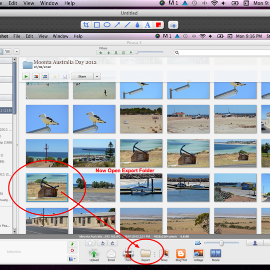 Now Select the "Export Folder"