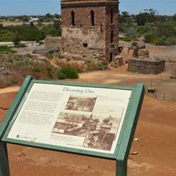 Sign explaining what took place here