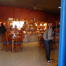 Inside the classy Red Rock Cafe