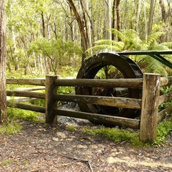 The restored water wheel