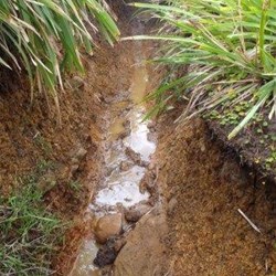 Track erosion over 1m deep in places