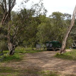 Parked alongside the fence at The Sink