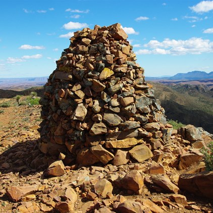 Flinders Ranges Stone Survey Cairn from the late 1800's