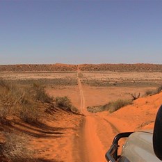 Big Red in the distance