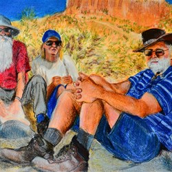 lunching in Ormiston Pound with friends