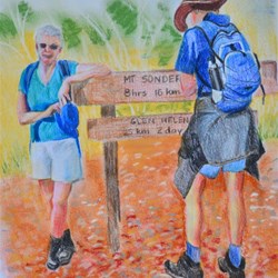 Resting at Mt Sonder Trail head NT