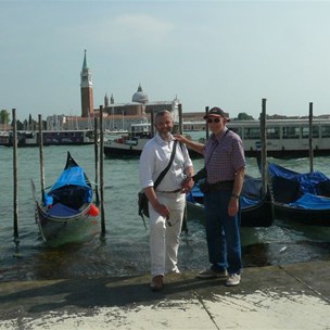 Rob and John in Venice