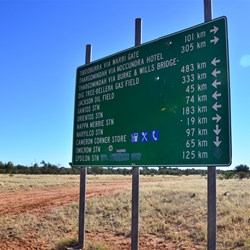 Signpost at Cameron Corner road junction
