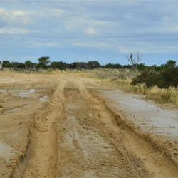 wet patch on track to Cullyamurra