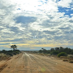 Silver City Highway and clouds