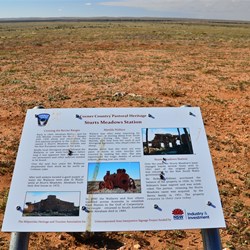 a sign at the look out