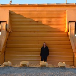 Janet in the steam shovel