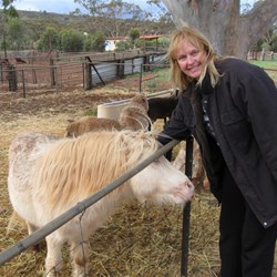 Janet and Halfa horse