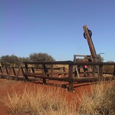 Well 26 - restored to indicate how an original well site might have looked in the 1900s