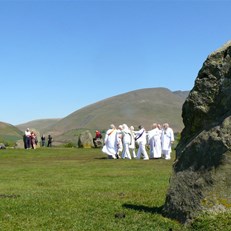 Pagan ceremony at Castlerigg