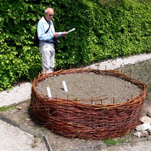 Unusual raised bed for veges