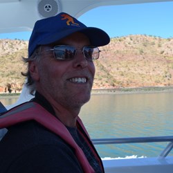Horizontal falls aboard the jet boat
