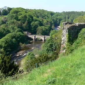Richmond Castle sits high above the river